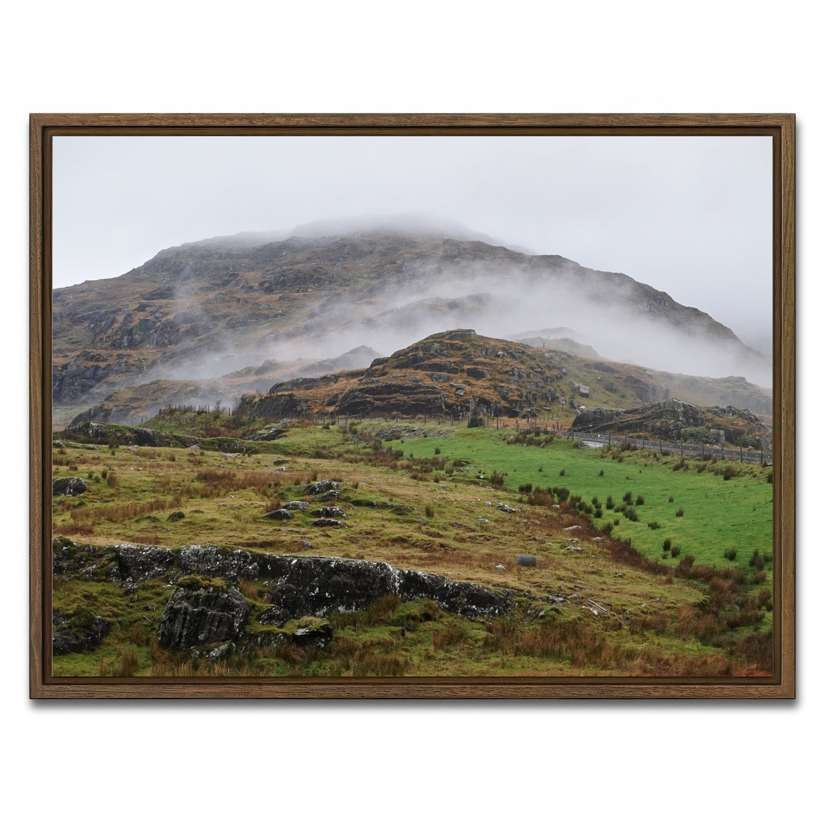 AUTO-MOCKUP WHITE | Ring of Beara | 1 Piece | Walnut Framed Canvas | group=4x3