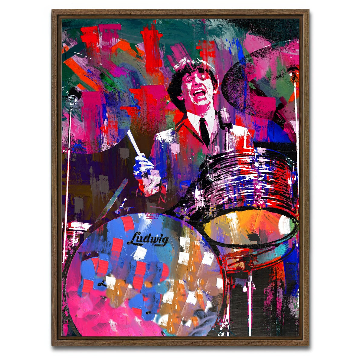 AUTO-MOCKUP WHITE | Ringo | 1 Piece | Walnut Framed Canvas | group=3x4