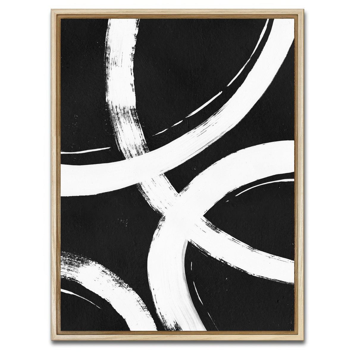 AUTO-MOCKUP WHITE | Rings Black & White | 1 Piece | Natural Framed Canvas | group=3x4