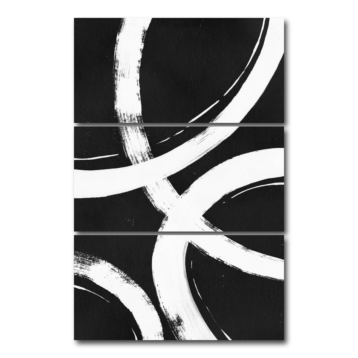 AUTO-MOCKUP WHITE | Rings Black & White | 3 Piece | Gallery Wrap Canvas | group=12x24_stacked