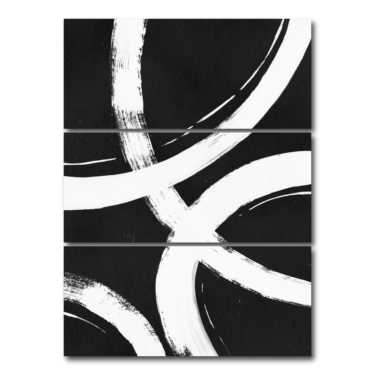 AUTO-MOCKUP WHITE | Rings Black & White | 3 Piece | Gallery Wrap Canvas | group=8x18_stacked