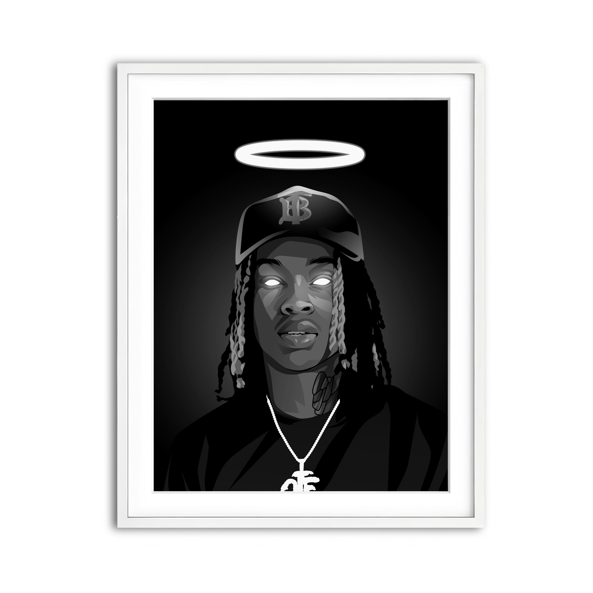 Framed Print 3x4 White