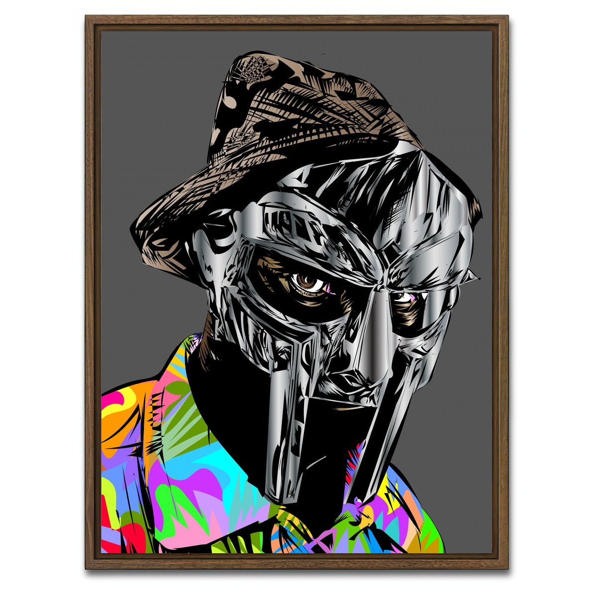 AUTO-MOCKUP WHITE | Rip Mf Doom | 1 Piece | Walnut Framed Canvas | group=3x4