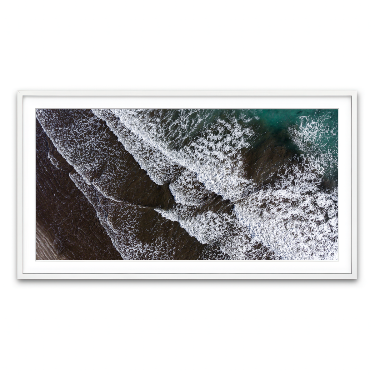 Framed Print 2x1 White
