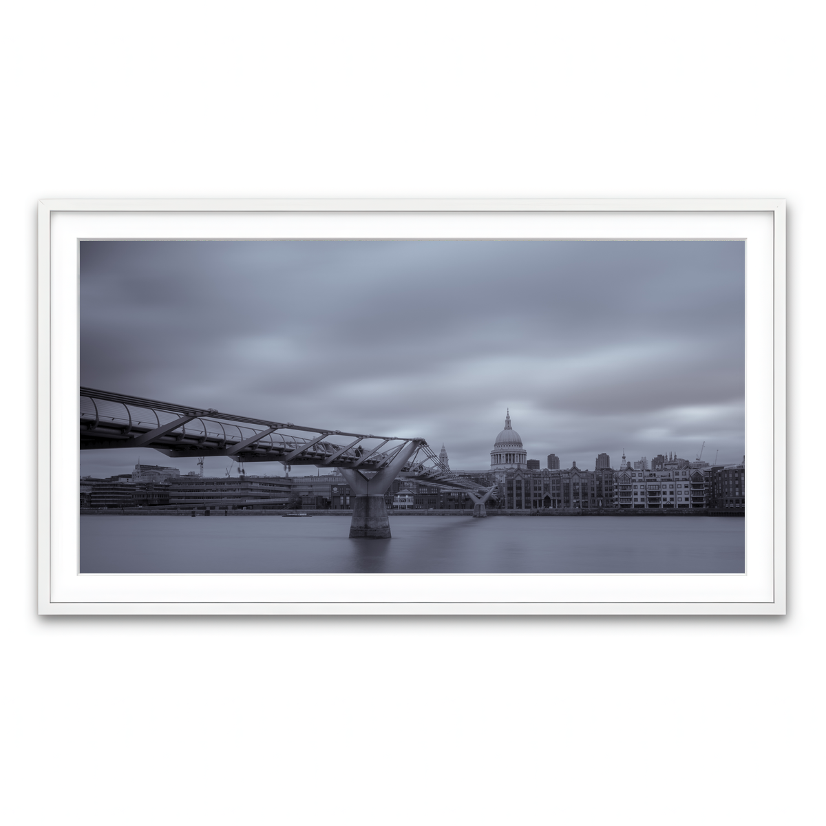Framed Print 2x1 White