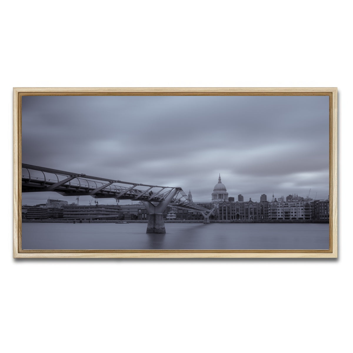 AUTO-MOCKUP WHITE | River Thames | 1 Piece | Natural Framed Canvas | group=2x1