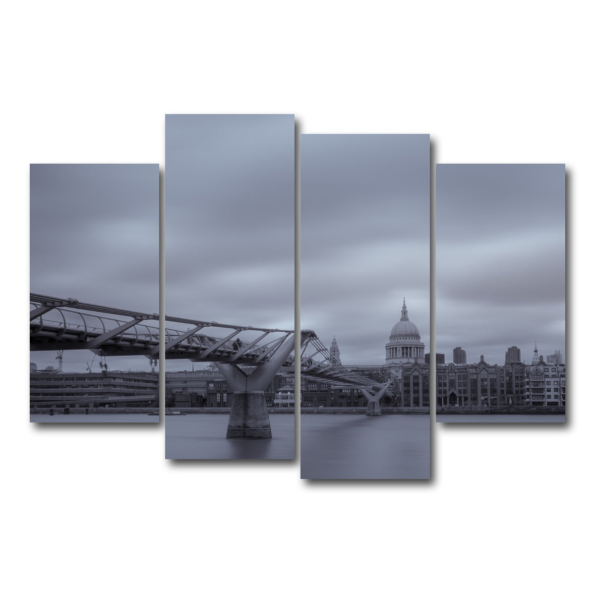 AUTO-MOCKUP WHITE | River Thames | 4 Piece | Gallery Wrap Canvas | group=4_short
