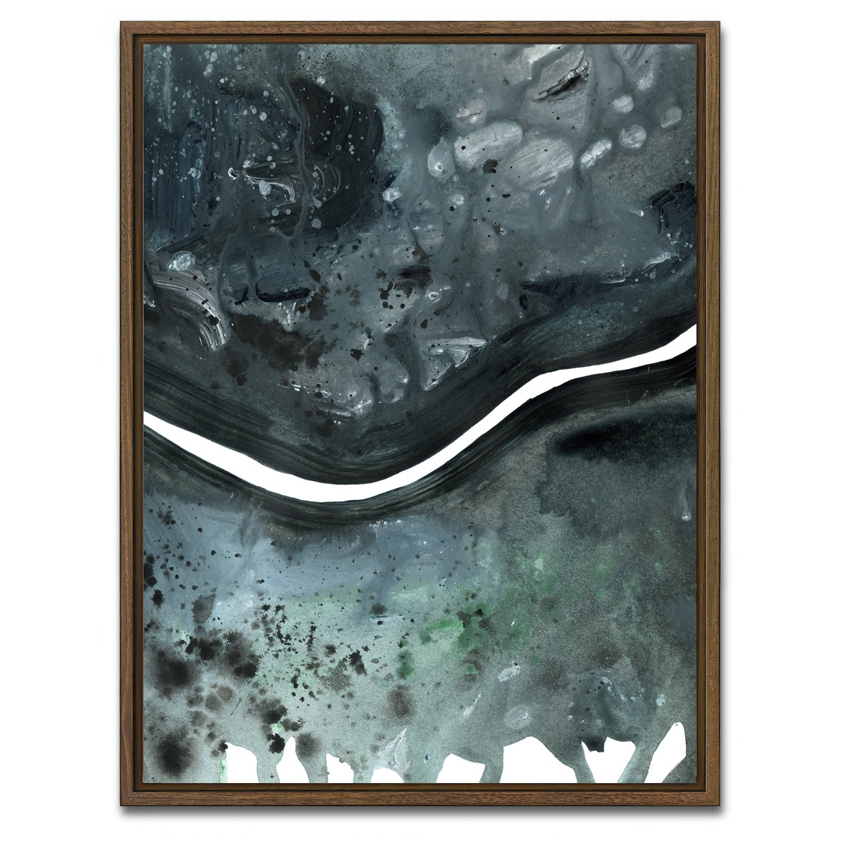 AUTO-MOCKUP WHITE | River | 1 Piece | Walnut Framed Canvas | group=3x4