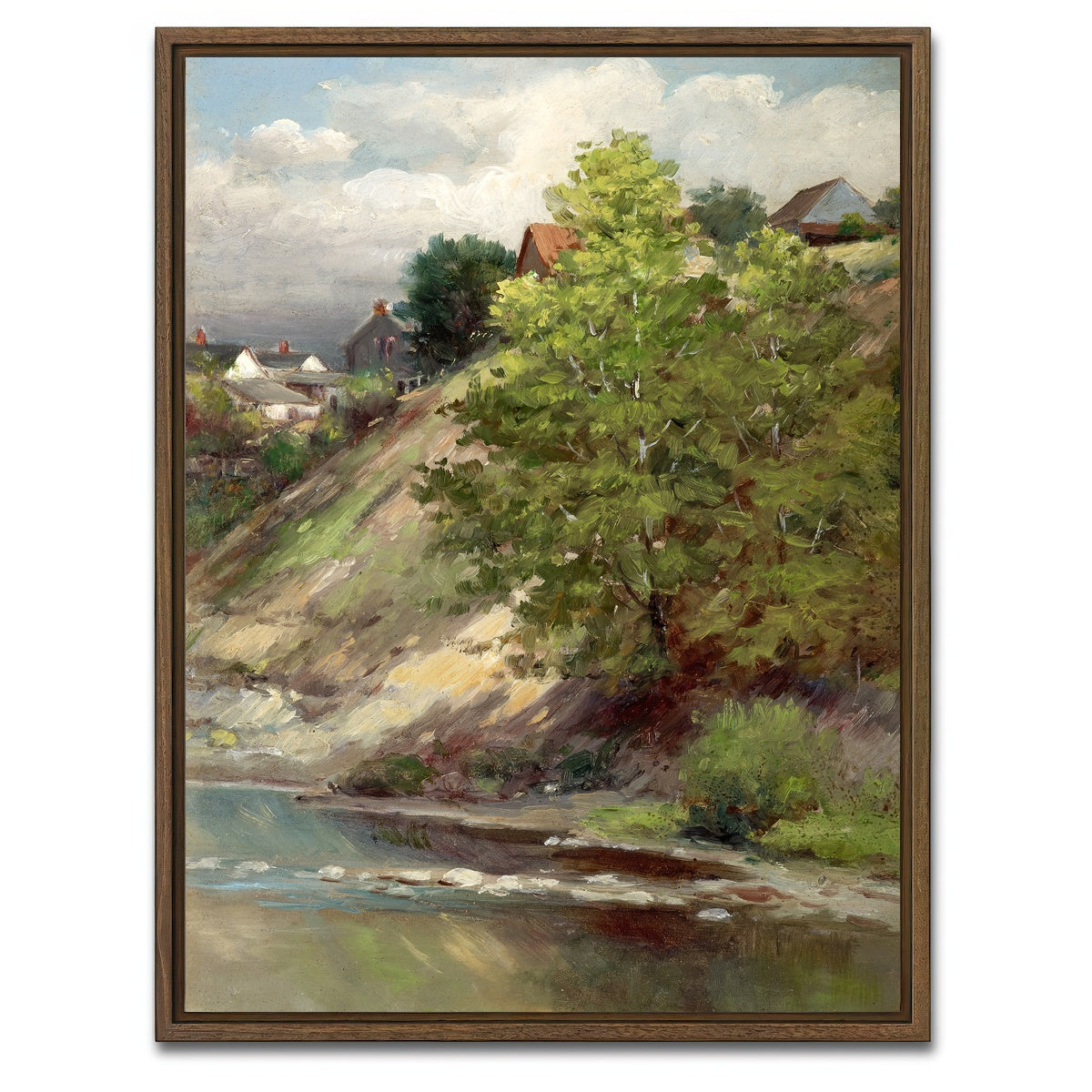 AUTO-MOCKUP WHITE | Riverbank | 1 Piece | Walnut Framed Canvas | group=3x4