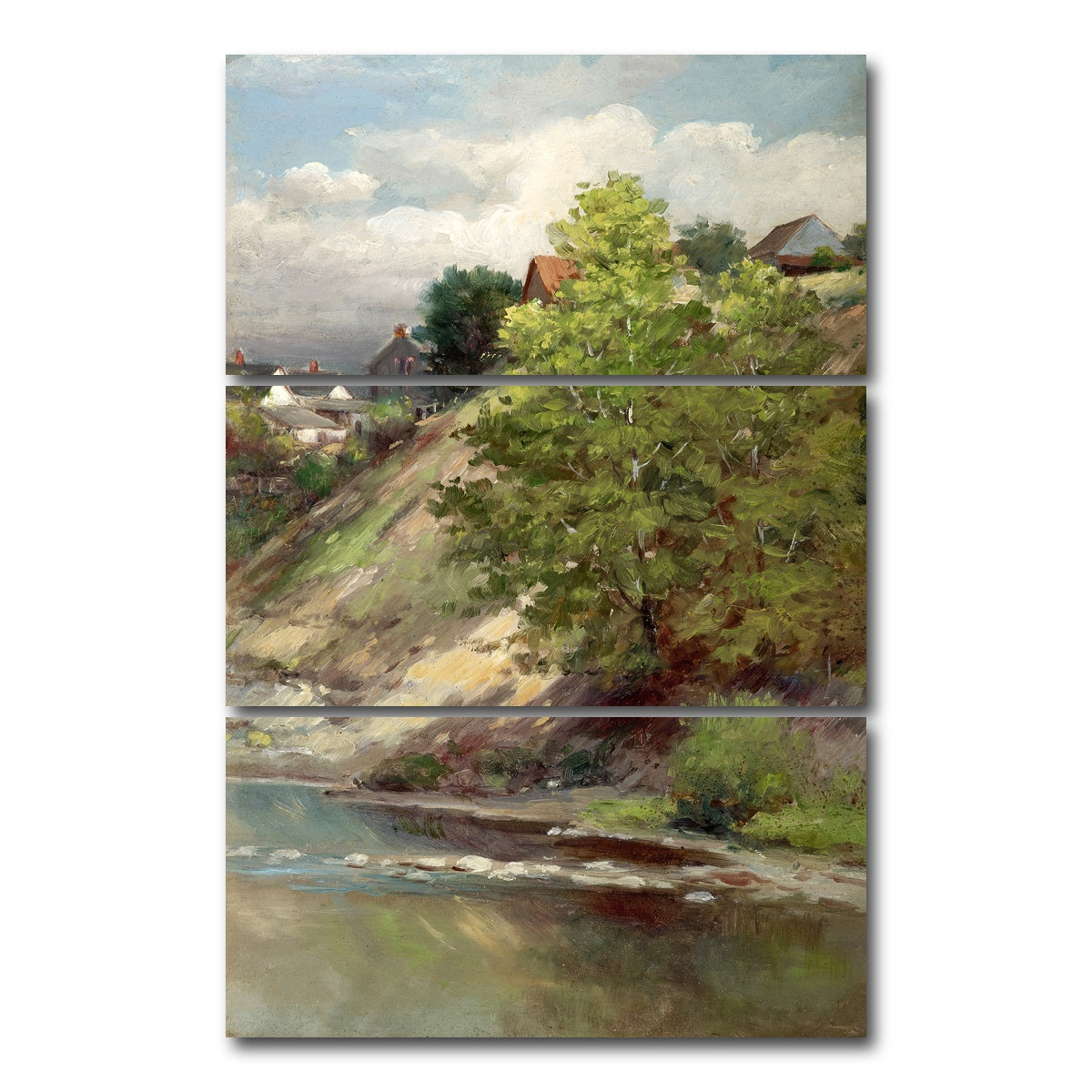 AUTO-MOCKUP WHITE | Riverbank | 3 Piece | Gallery Wrap Canvas | group=12x24_stacked