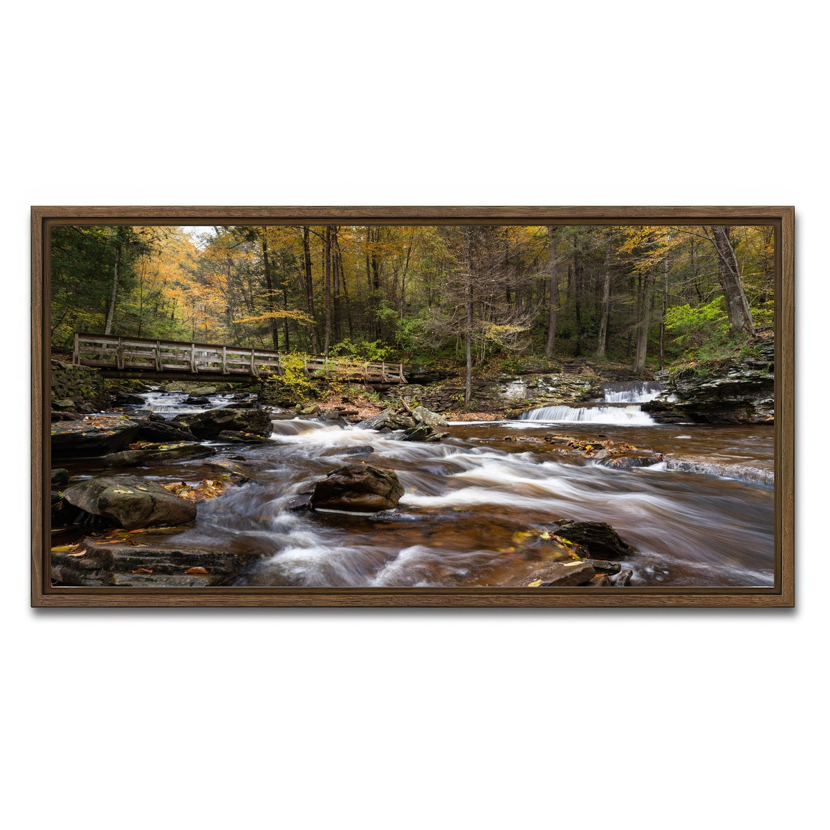 AUTO-MOCKUP WHITE | Rivers Meet | 1 Piece | Walnut Framed Canvas | group=2x1