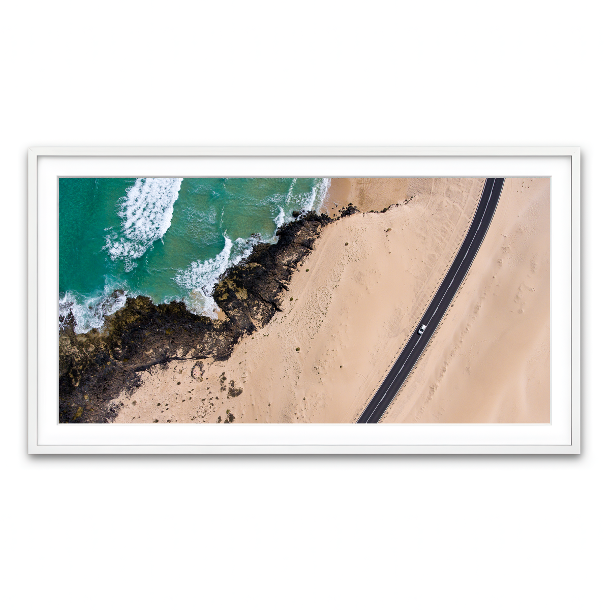 Framed Print 2x1 White