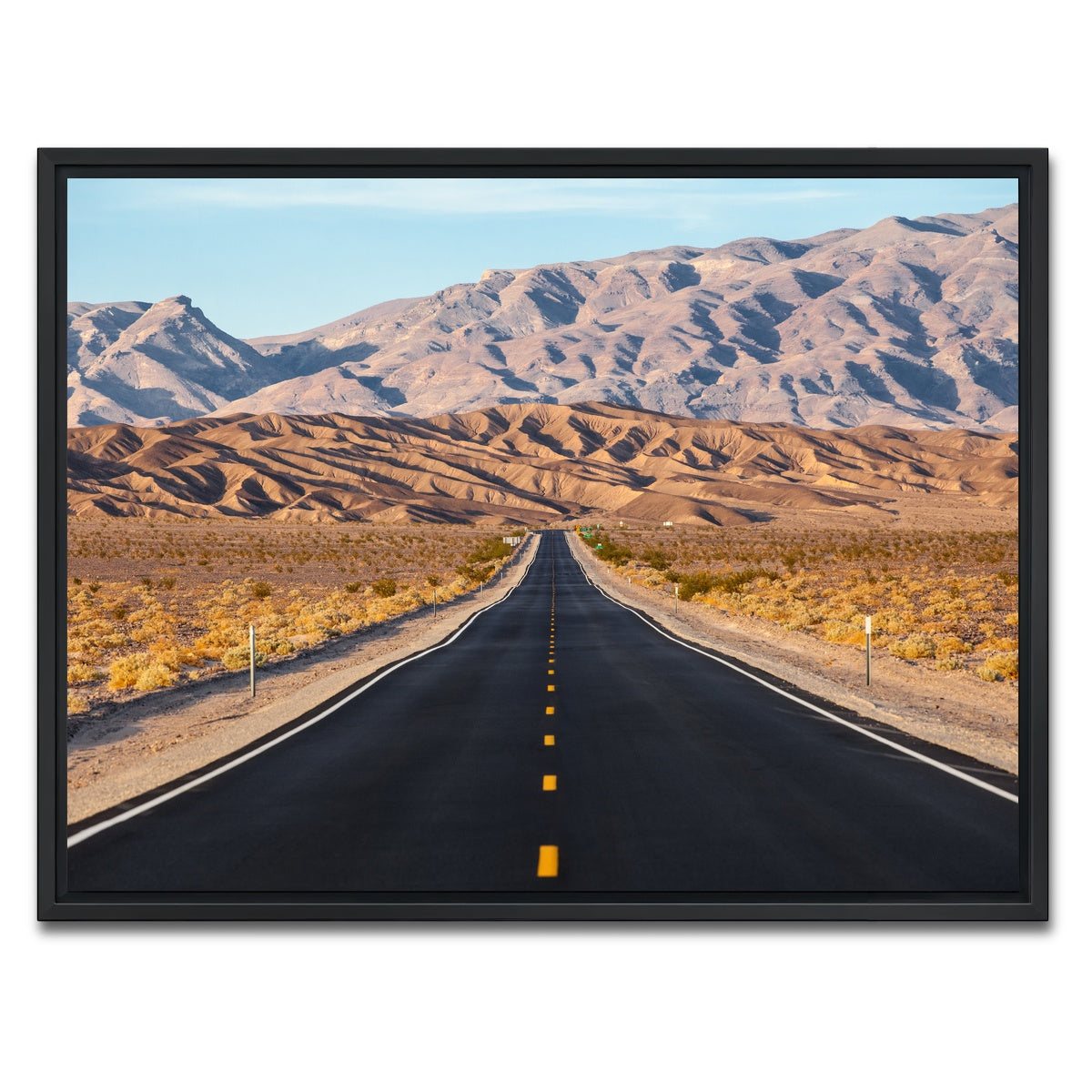 AUTO-MOCKUP WHITE | Road to Death Valley National Park | 1 Piece | Black Framed Canvas | group=4x3