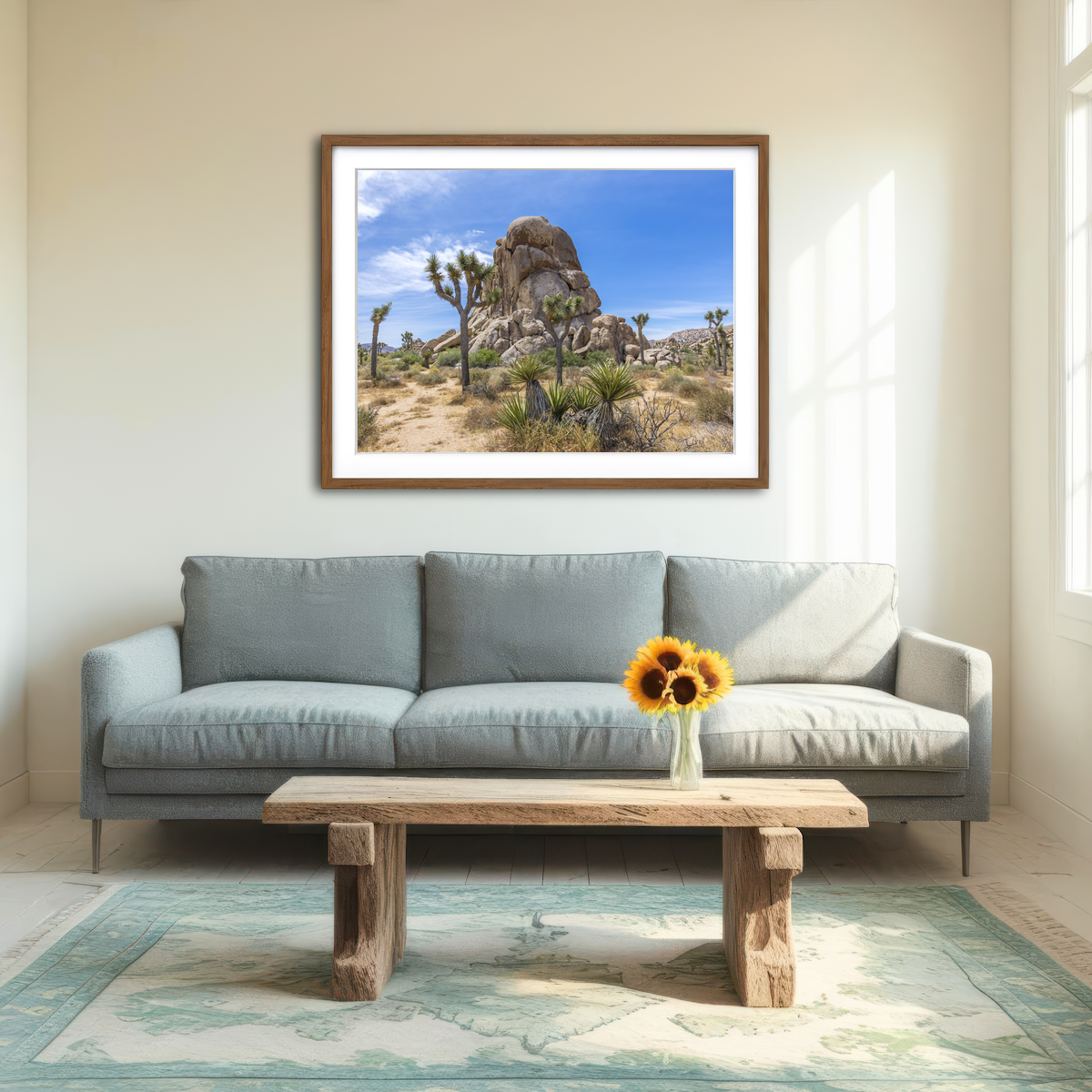 AUTO-MOCKUP ROOM | Roadside Rock Joshua Tree National Park Wall Art