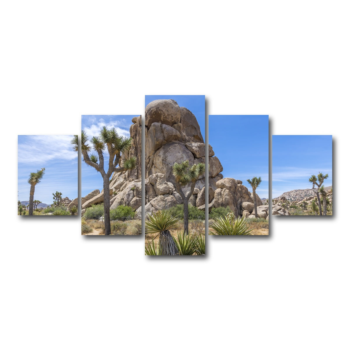 AUTO-MOCKUP WHITE | Roadside Rock Joshua Tree National Park | 5 Piece | Gallery Wrap Canvas | group=5_short