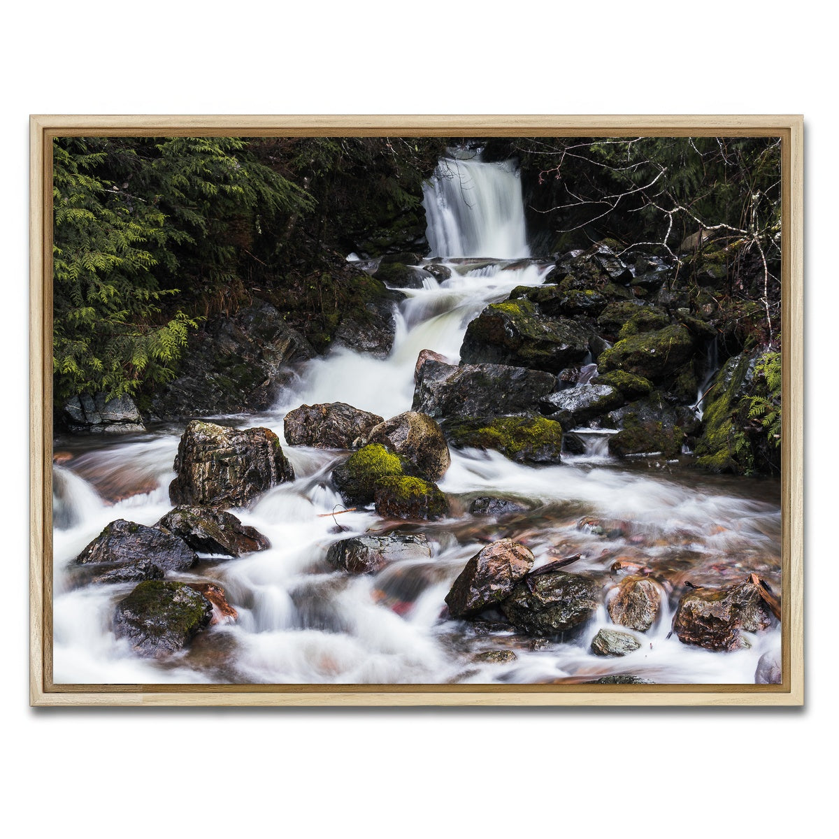 AUTO-MOCKUP WHITE | Roadside Waterfalls | 1 Piece | Natural Framed Canvas | group=4x3