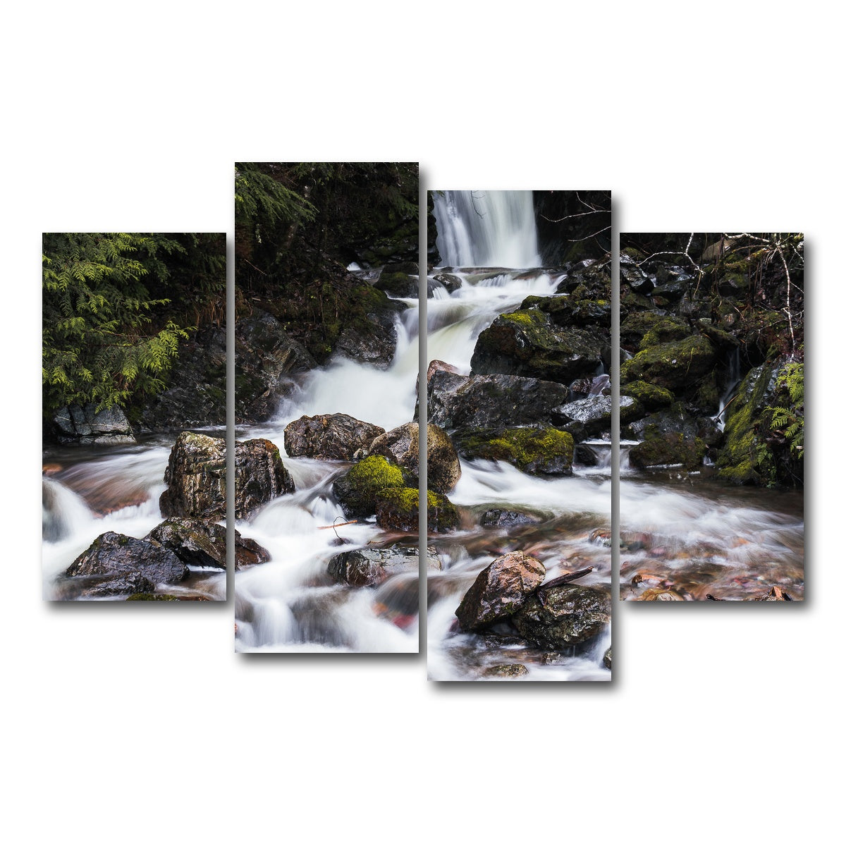 AUTO-MOCKUP WHITE | Roadside Waterfalls | 4 Piece | Gallery Wrap Canvas | group=4_short