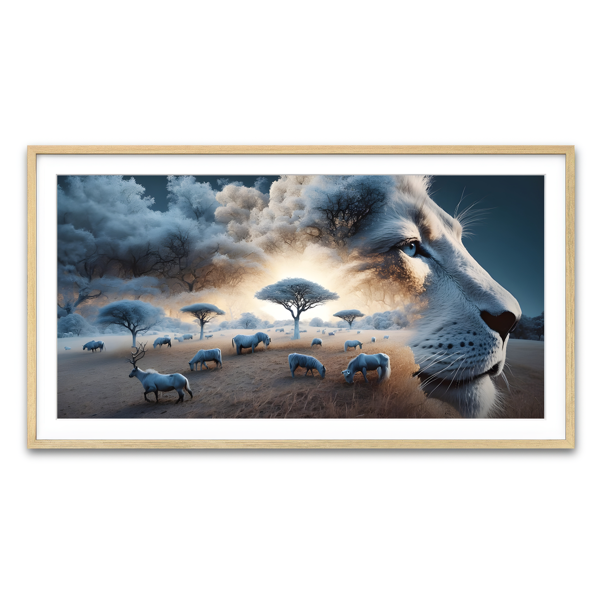 Framed Print 2x1 Natural