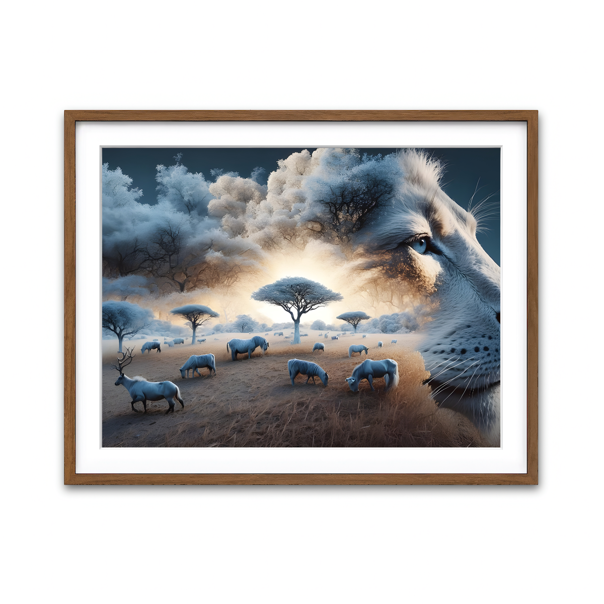 Framed Print 4x3 Walnut