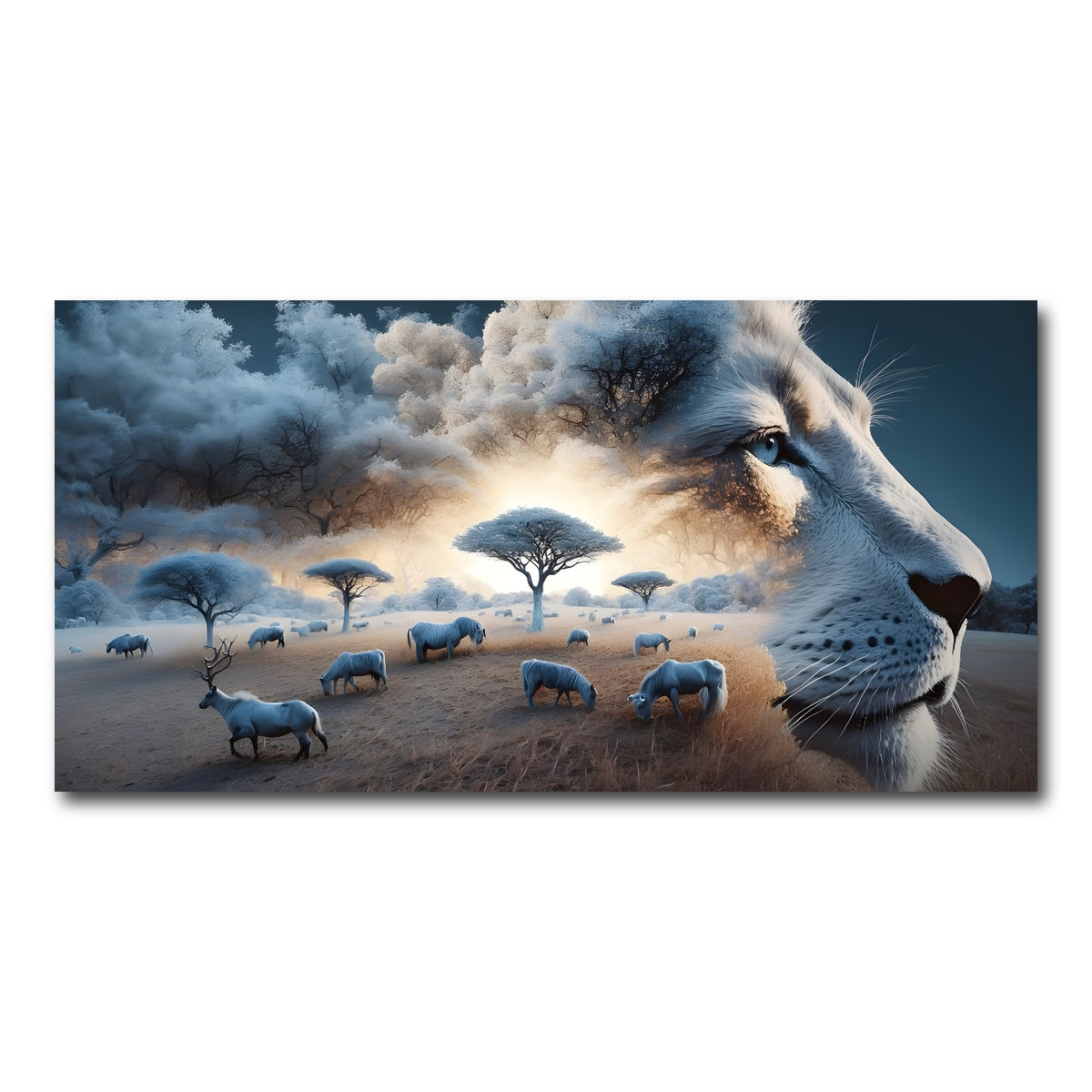 AUTO-MOCKUP WHITE | Roaring Majesty | 1 Piece | Gallery Wrap Canvas | group=2x1