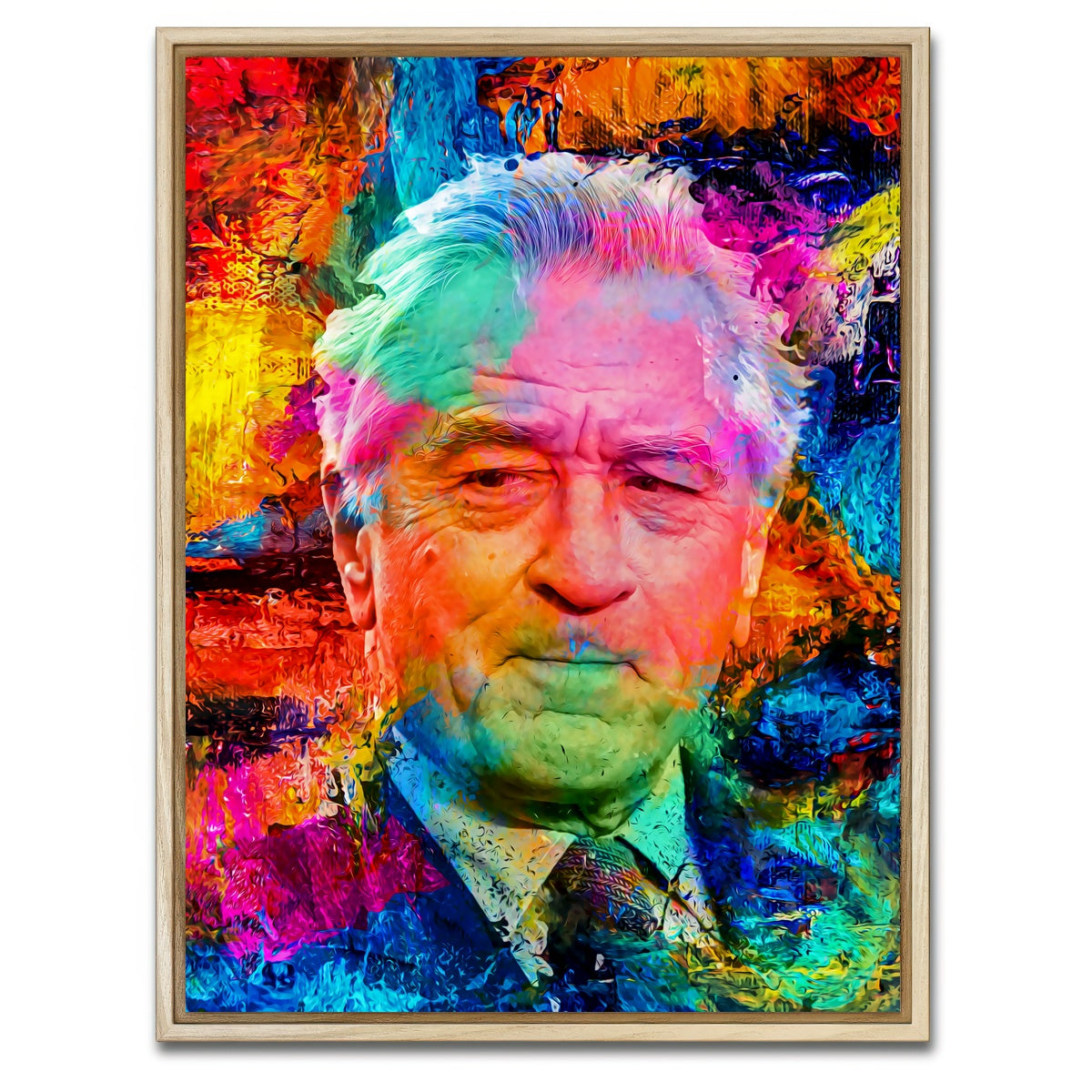 AUTO-MOCKUP WHITE | Robert De Niro | 1 Piece | Natural Framed Canvas | group=3x4