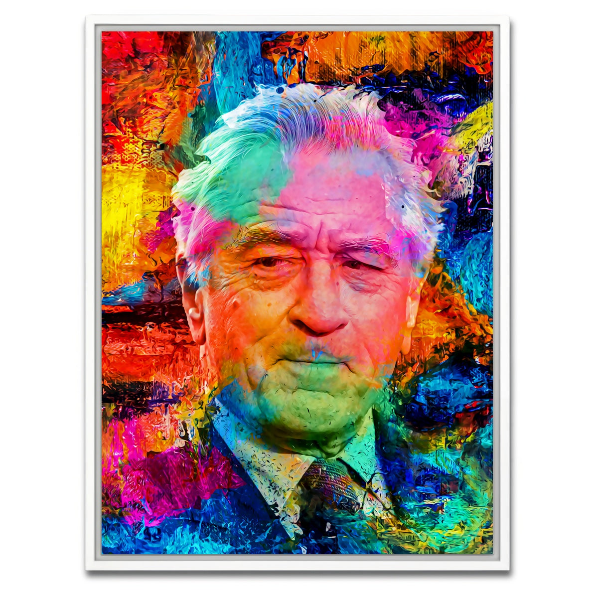 AUTO-MOCKUP WHITE | Robert De Niro | 1 Piece | White Framed Canvas | group=3x4