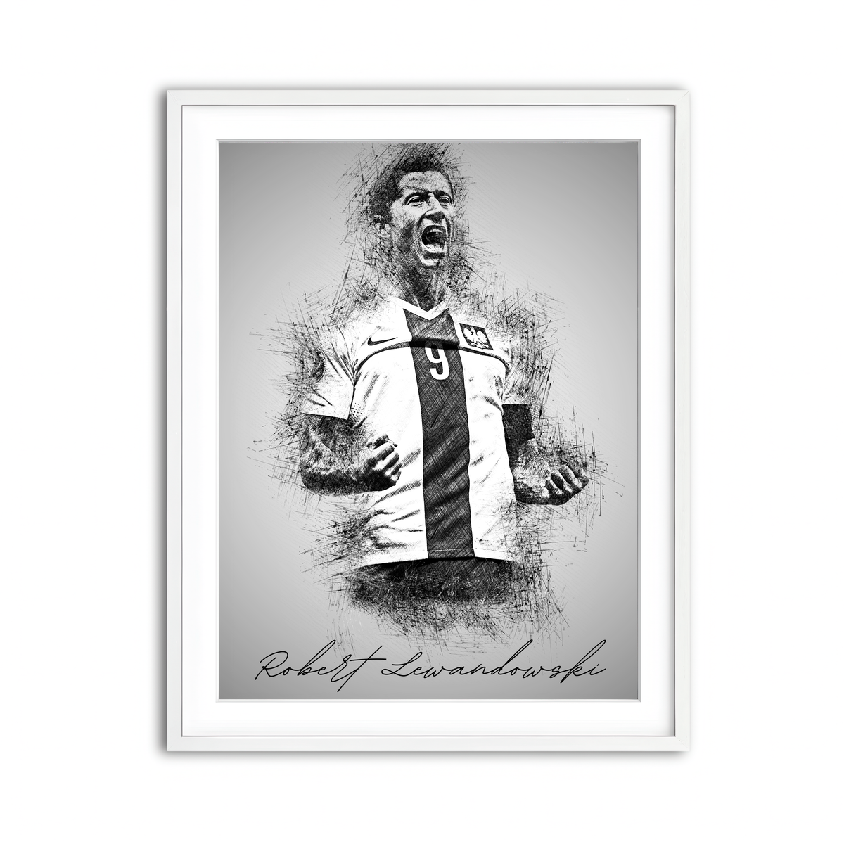 Framed Print 3x4 White