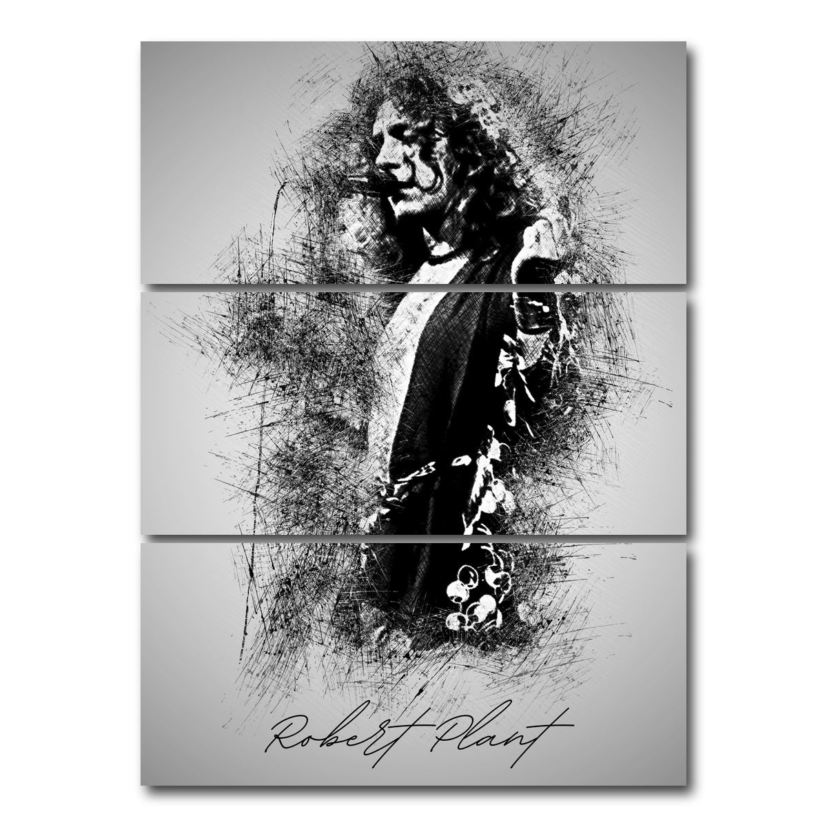 AUTO-MOCKUP WHITE | Robert Plant | 3 Piece | Gallery Wrap Canvas | group=8x18_stacked