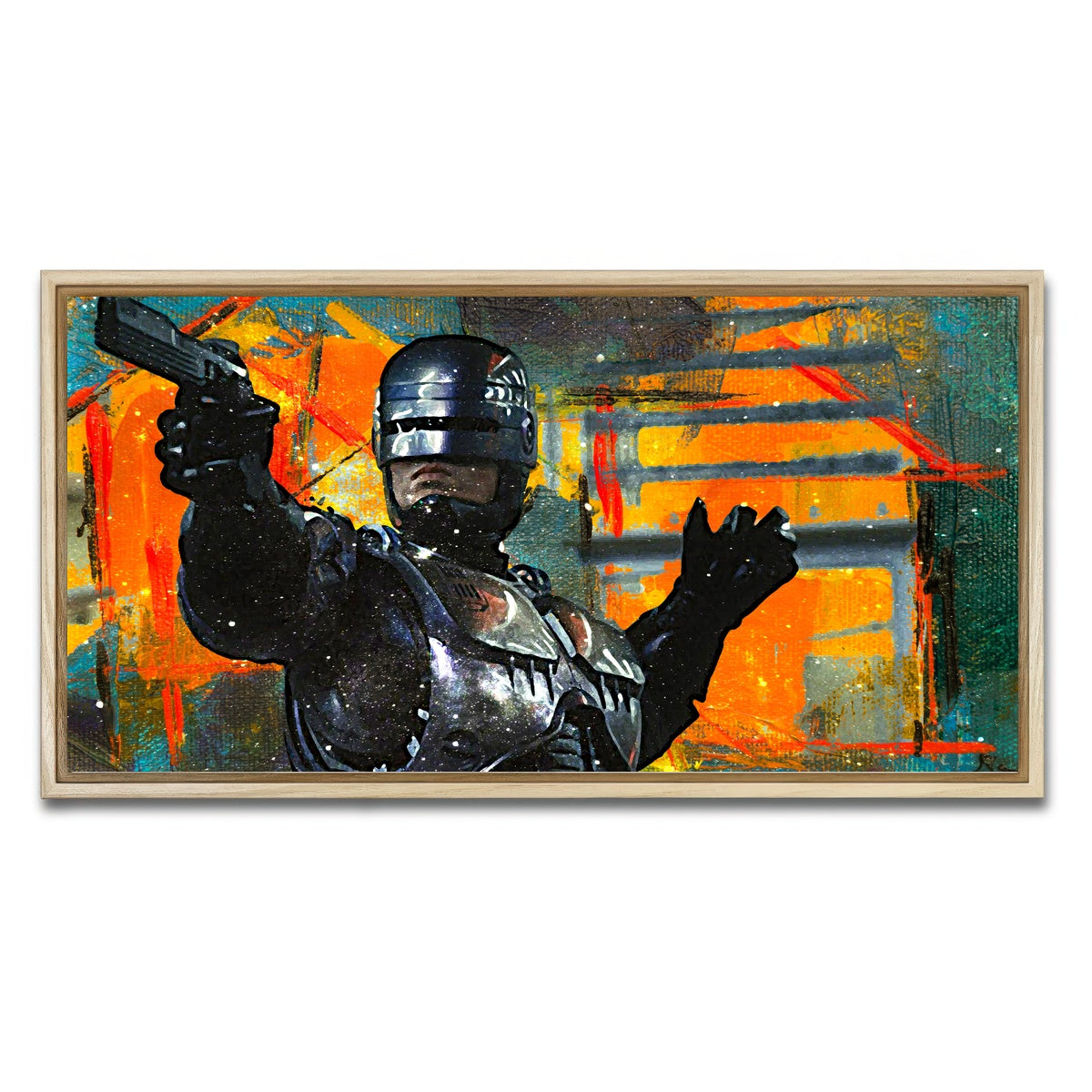 AUTO-MOCKUP WHITE | Robocop | 1 Piece | Natural Framed Canvas | group=2x1