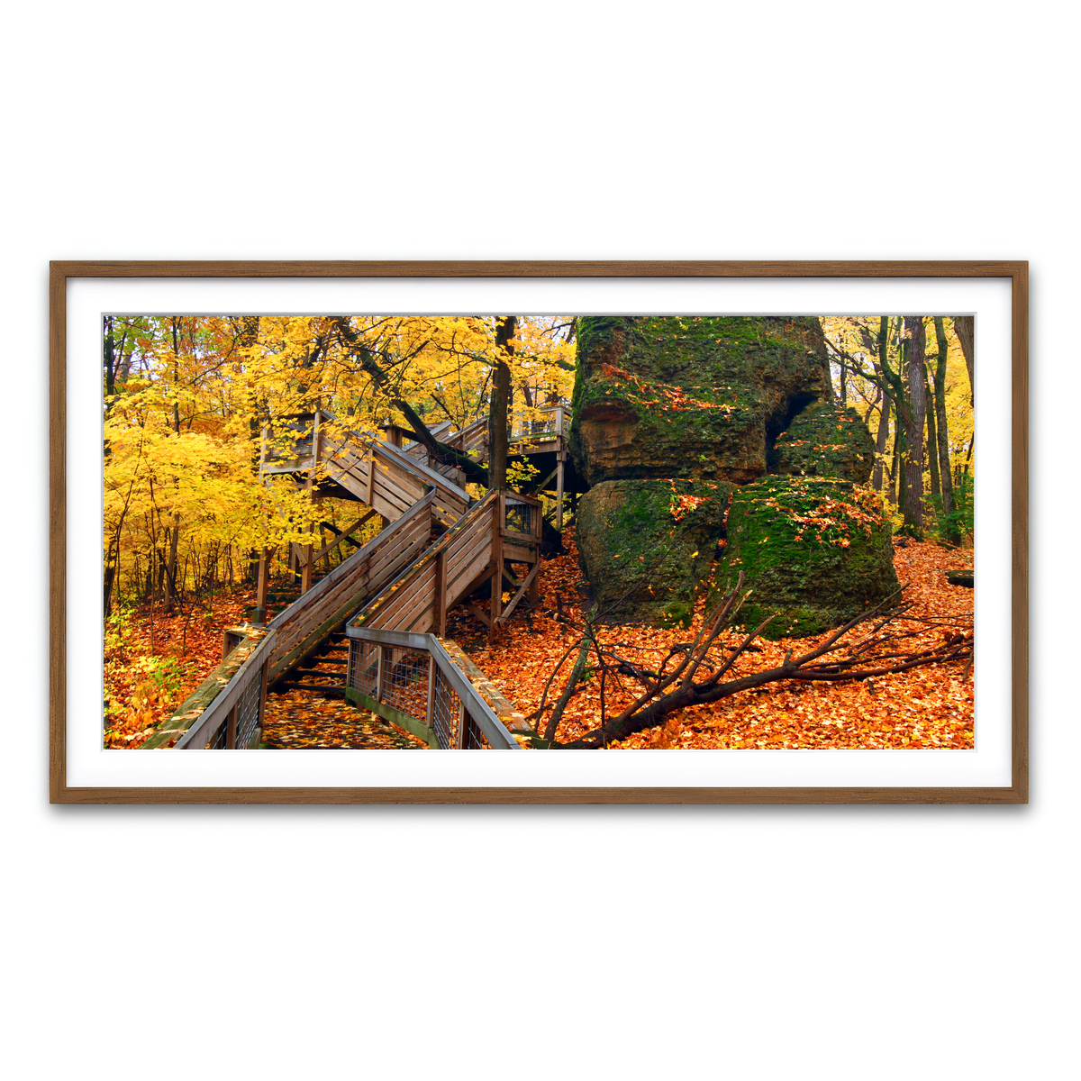 Framed Print 2x1 Walnut