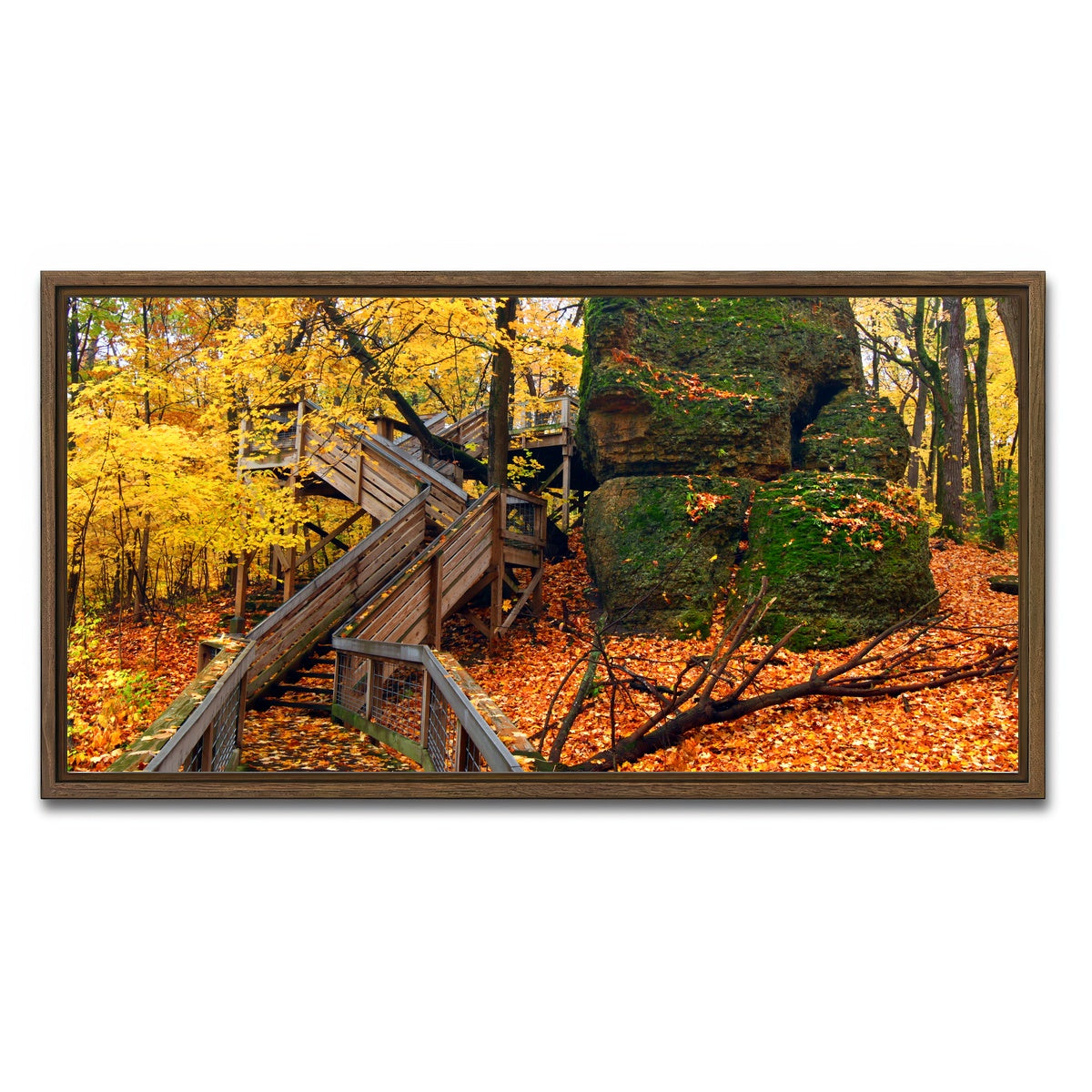 AUTO-MOCKUP WHITE | Rock Cut State Park | 1 Piece | Walnut Framed Canvas | group=2x1