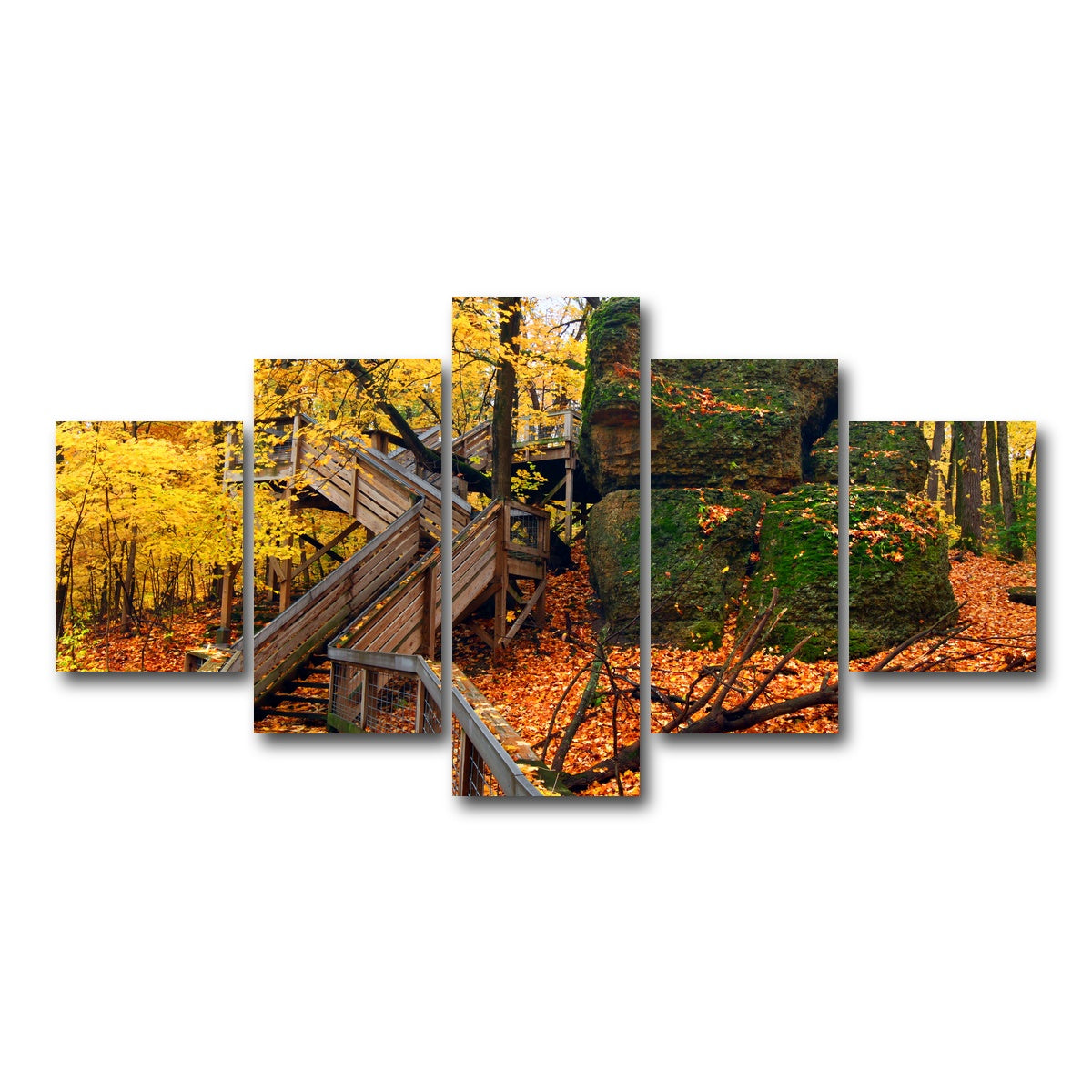 AUTO-MOCKUP WHITE | Rock Cut State Park | 5 Piece | Gallery Wrap Canvas | group=5_short