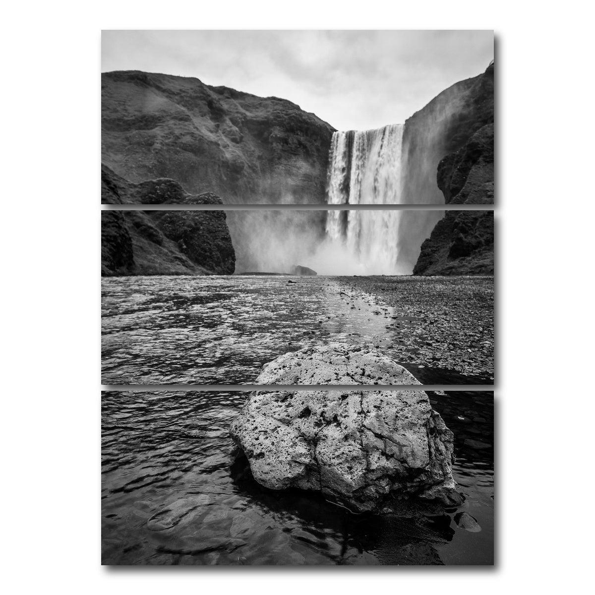 AUTO-MOCKUP WHITE | Rock Fall | 3 Piece | Gallery Wrap Canvas | group=8x18_stacked