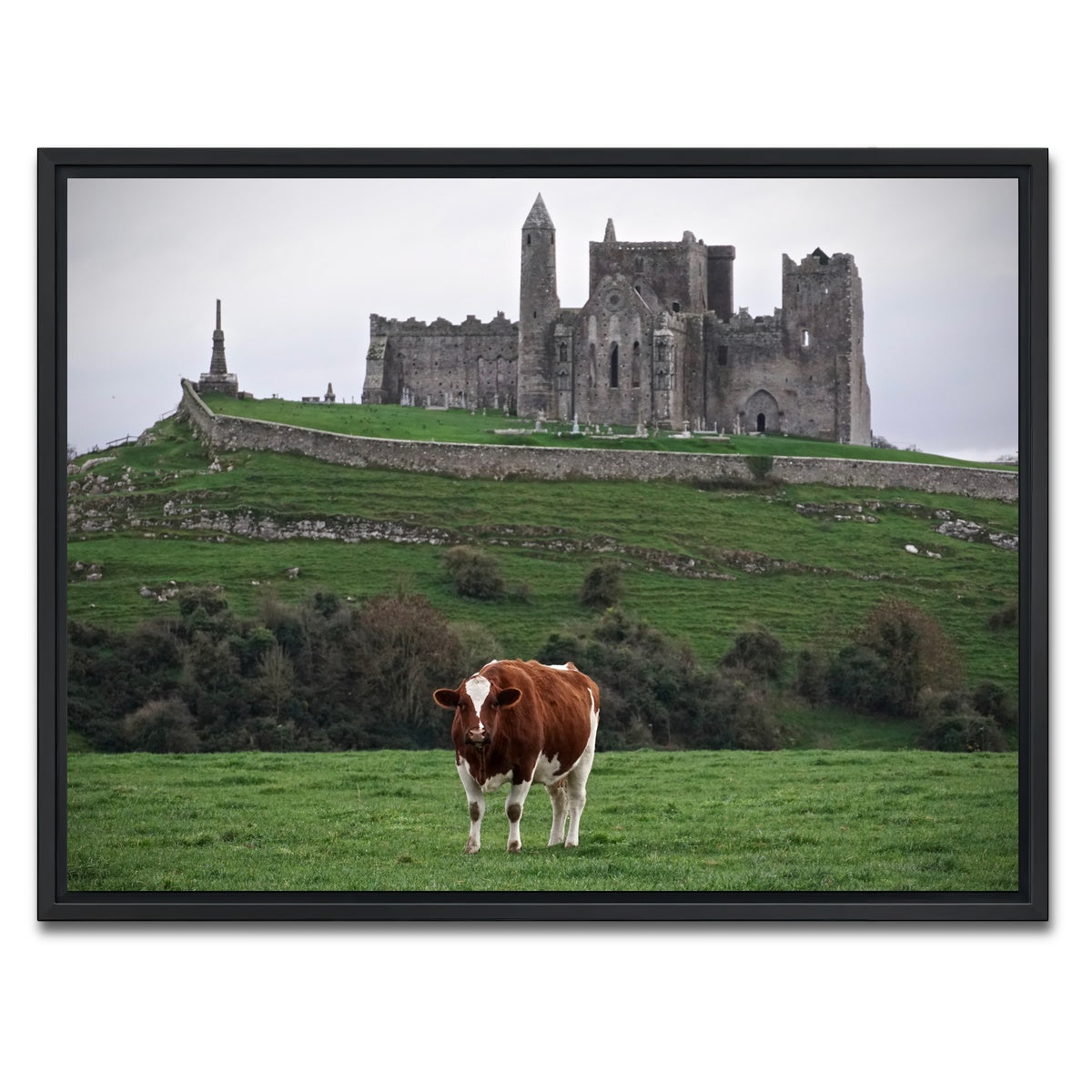 AUTO-MOCKUP WHITE | Rock of Cashel, Ireland | 1 Piece | Black Framed Canvas | group=4x3