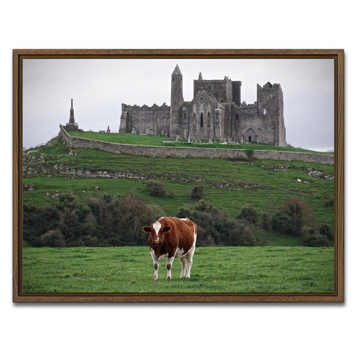 AUTO-MOCKUP WHITE | Rock of Cashel, Ireland | 1 Piece | Walnut Framed Canvas | group=4x3