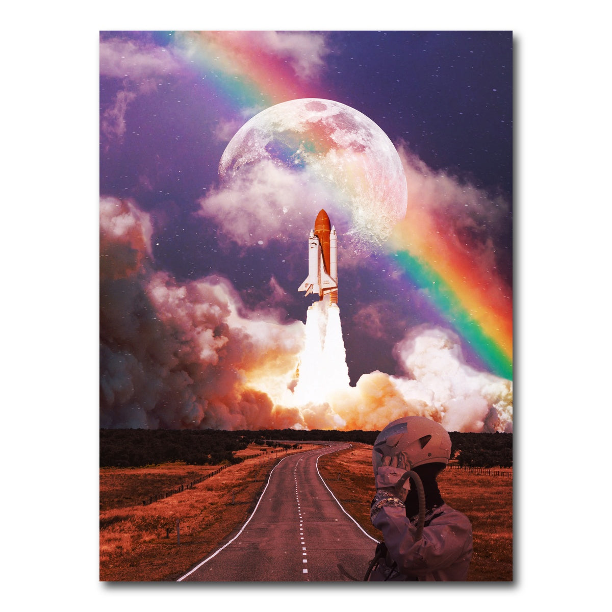 AUTO-MOCKUP WHITE | Rocket Launching | 1 Piece | Gallery Wrap Canvas | group=3x4