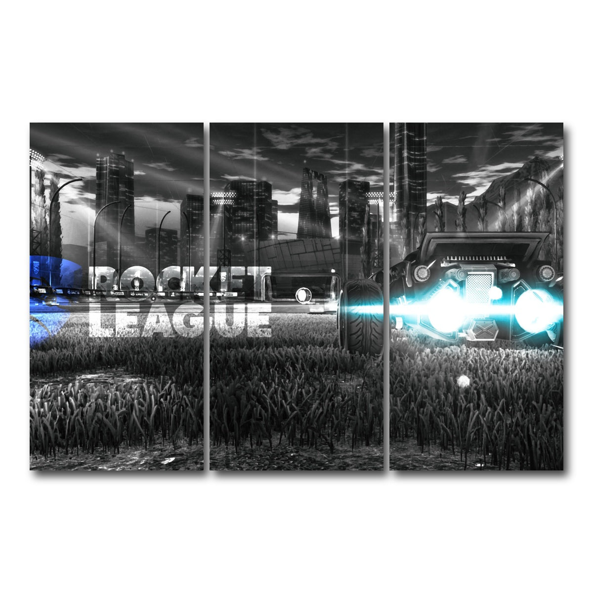 AUTO-MOCKUP WHITE | Rocket League | 3 Piece | Gallery Wrap Canvas | group=12x24