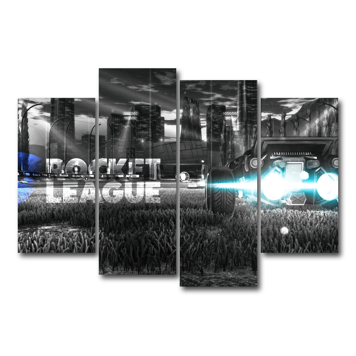 AUTO-MOCKUP WHITE | Rocket League | 4 Piece | Gallery Wrap Canvas | group=4_short