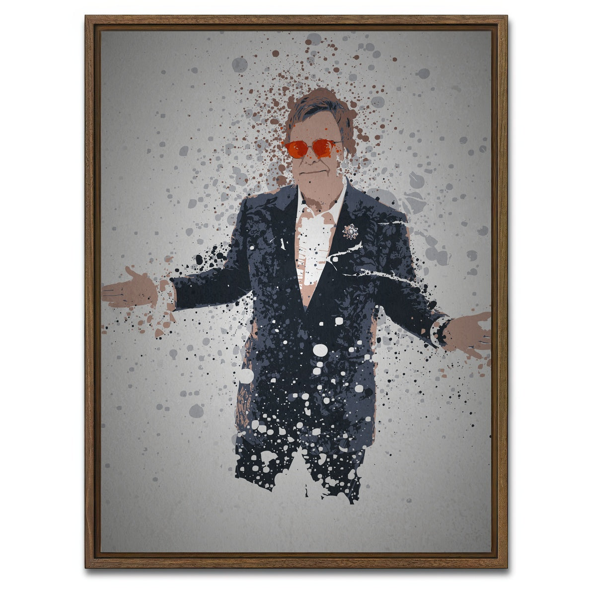 AUTO-MOCKUP WHITE | Rocket Man | 1 Piece | Walnut Framed Canvas | group=3x4