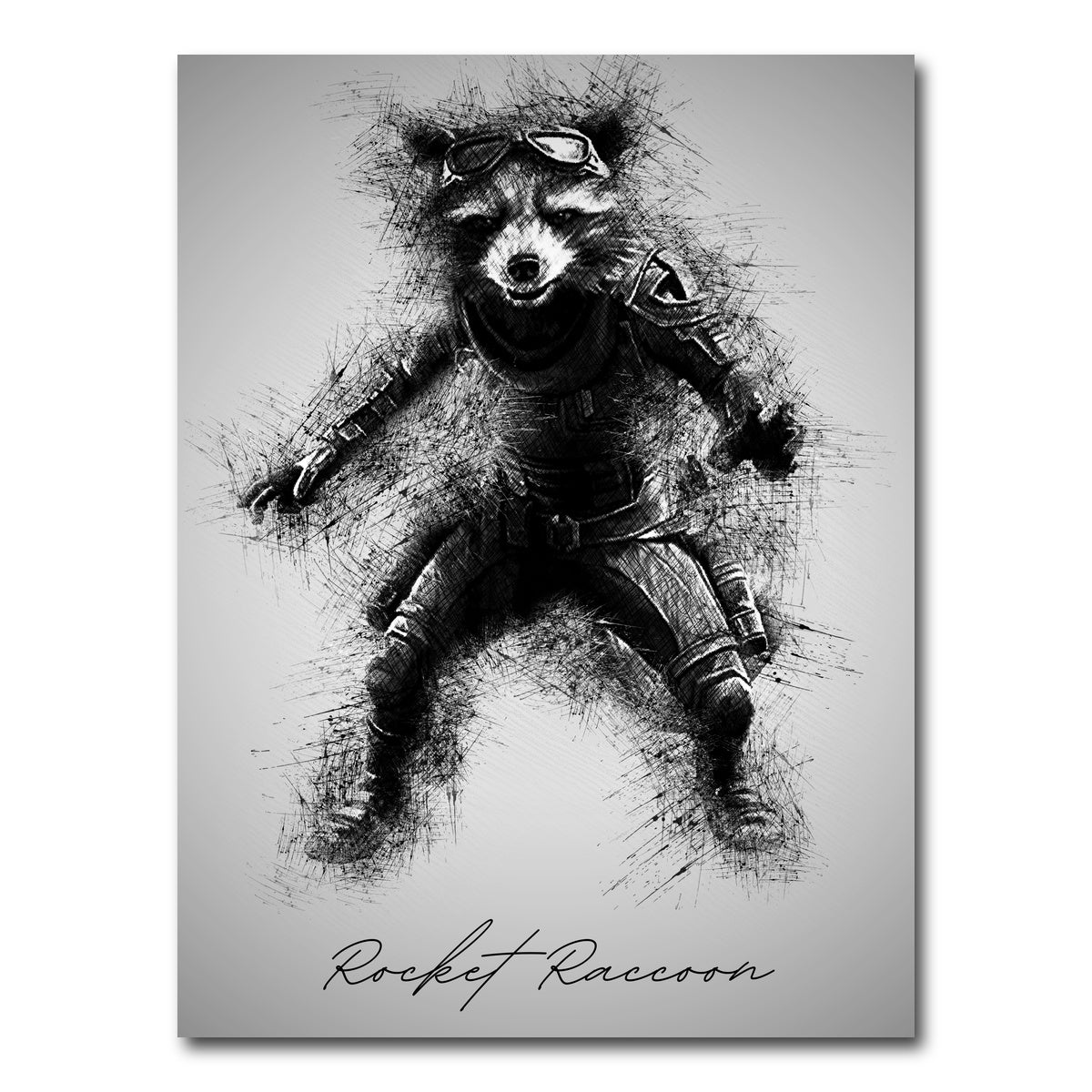 AUTO-MOCKUP WHITE | Rocket Raccoon | 1 Piece | Gallery Wrap Canvas | group=3x4