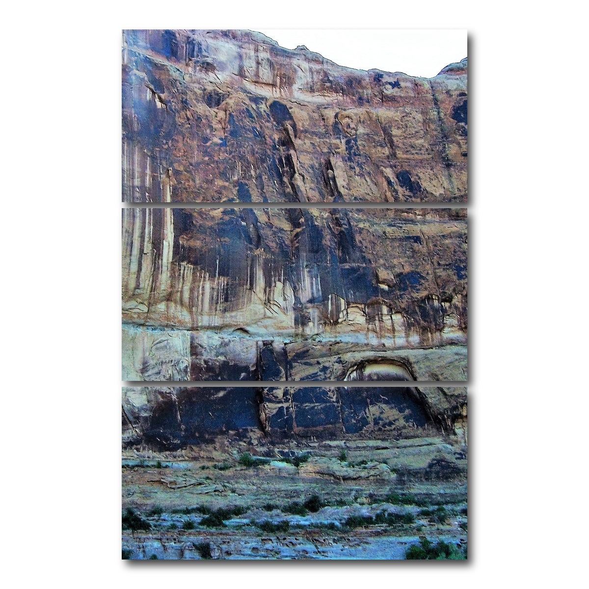 AUTO-MOCKUP WHITE | Rockwall Blue | 3 Piece | Gallery Wrap Canvas | group=12x24_stacked