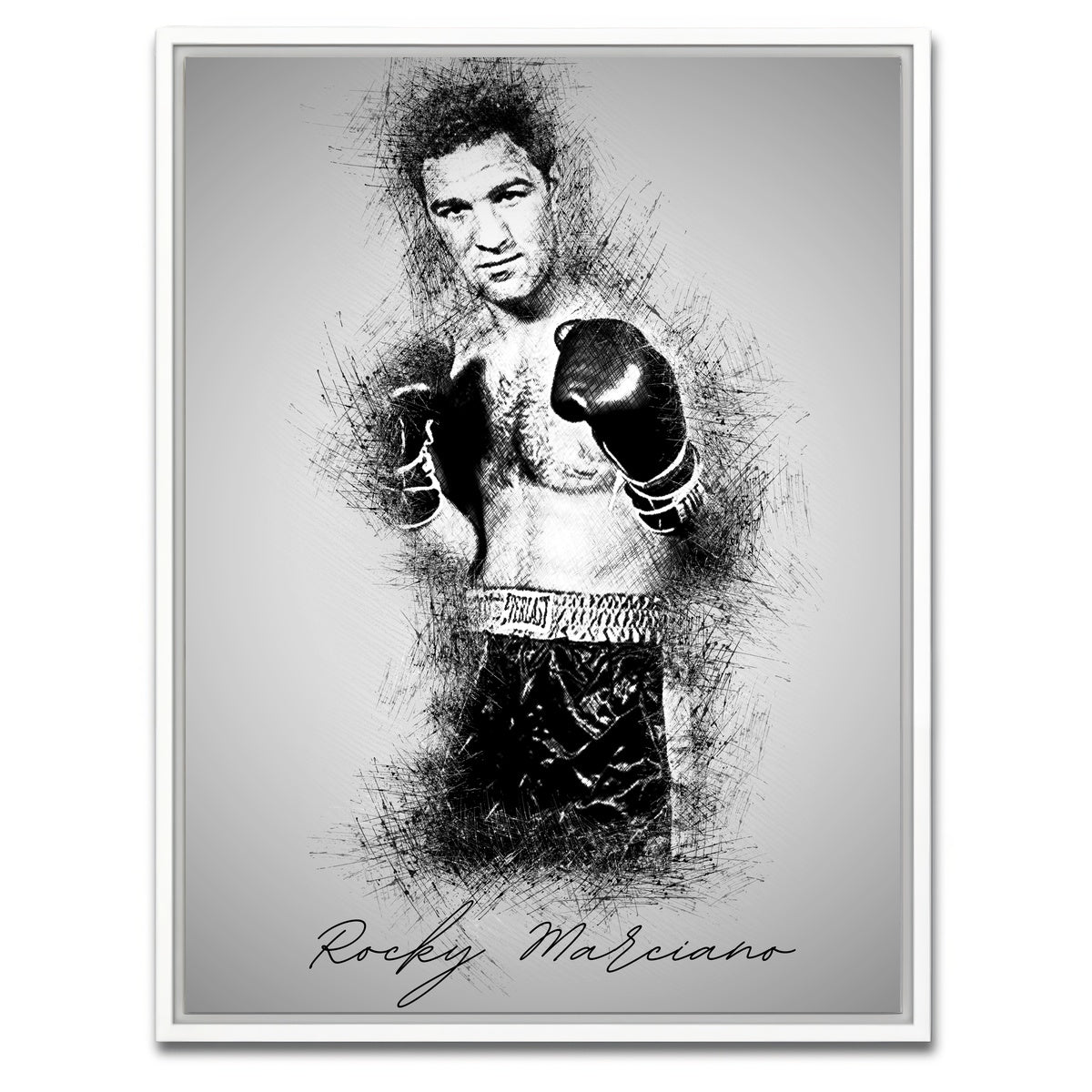 AUTO-MOCKUP WHITE | Rocky Marciano | 1 Piece | White Framed Canvas | group=3x4