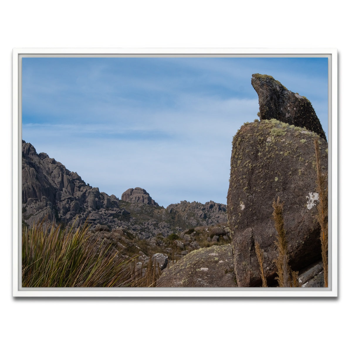 AUTO-MOCKUP WHITE | Rocky Mountains in Brazil | 1 Piece | White Framed Canvas | group=4x3