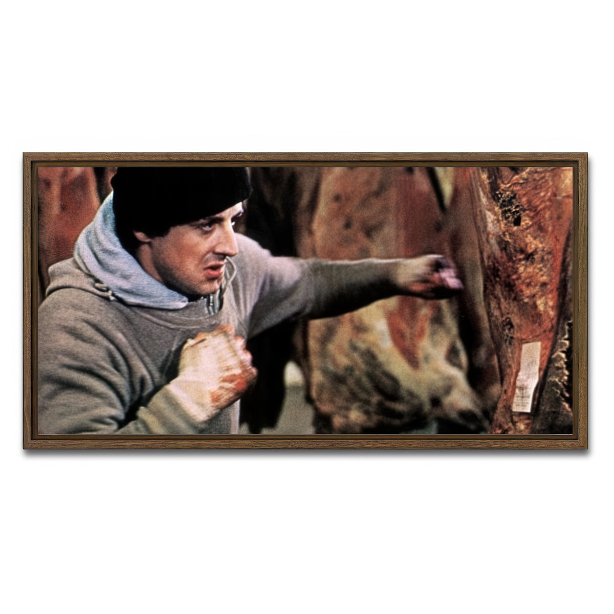 AUTO-MOCKUP WHITE | Rocky Punching Meat | 1 Piece | Walnut Framed Canvas | group=2x1