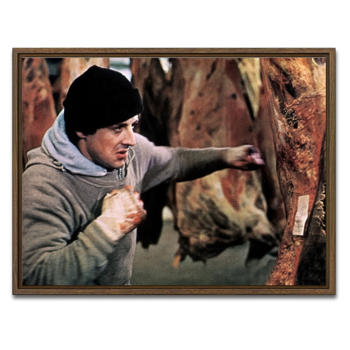 AUTO-MOCKUP WHITE | Rocky Punching Meat | 1 Piece | Walnut Framed Canvas | group=4x3