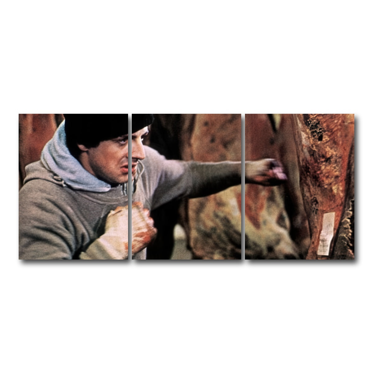 AUTO-MOCKUP WHITE | Rocky Punching Meat | 3 Piece | Gallery Wrap Canvas | group=18x24