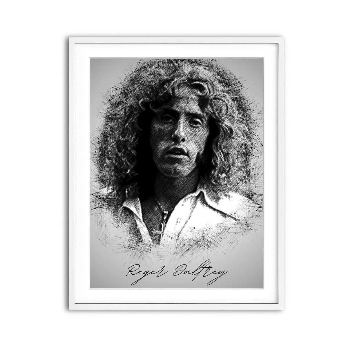 Framed Print 3x4 White