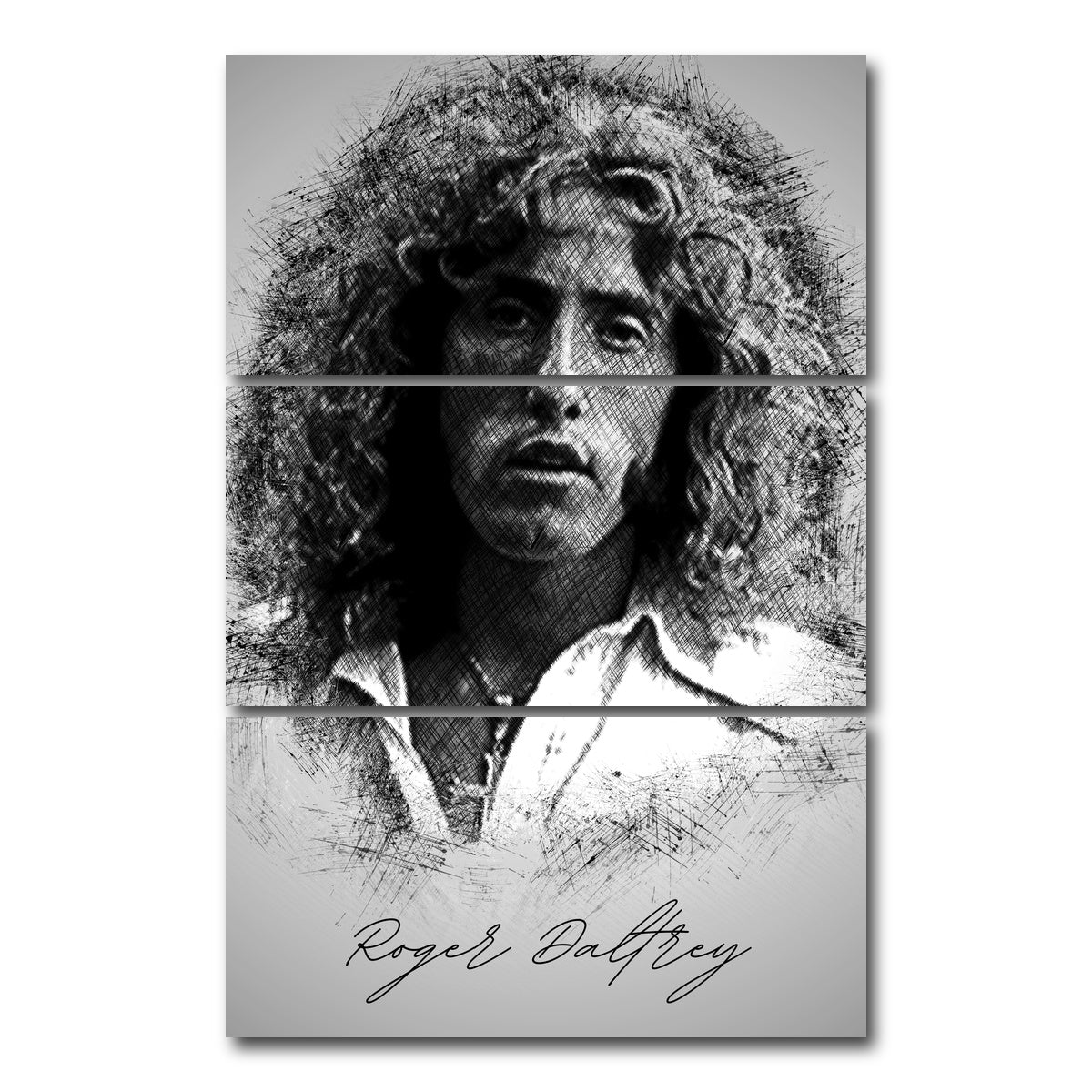 AUTO-MOCKUP WHITE | Roger Daltrey | 3 Piece | Gallery Wrap Canvas | group=12x24_stacked