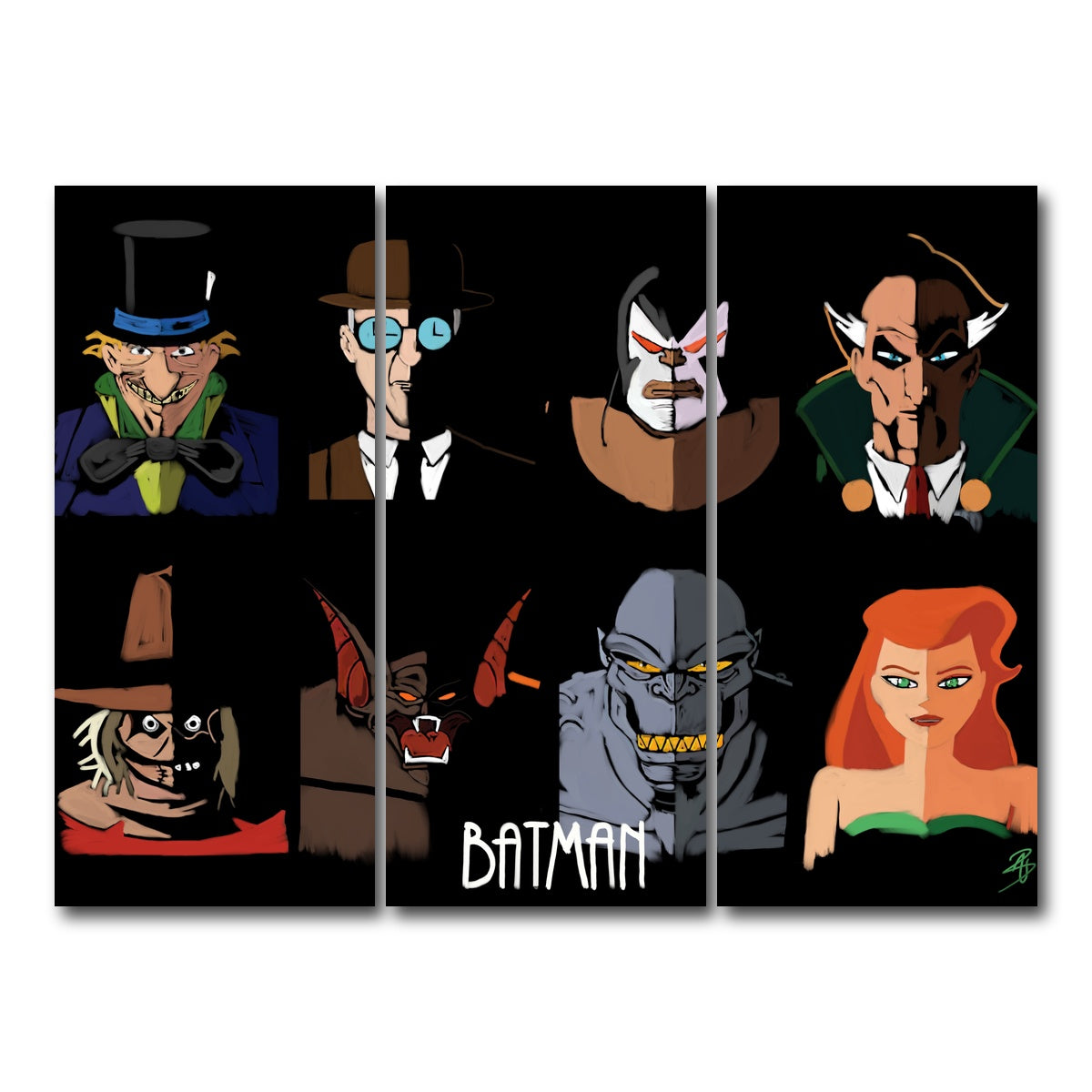 AUTO-MOCKUP WHITE | Rogues 2 | 3 Piece | Gallery Wrap Canvas | group=8x18