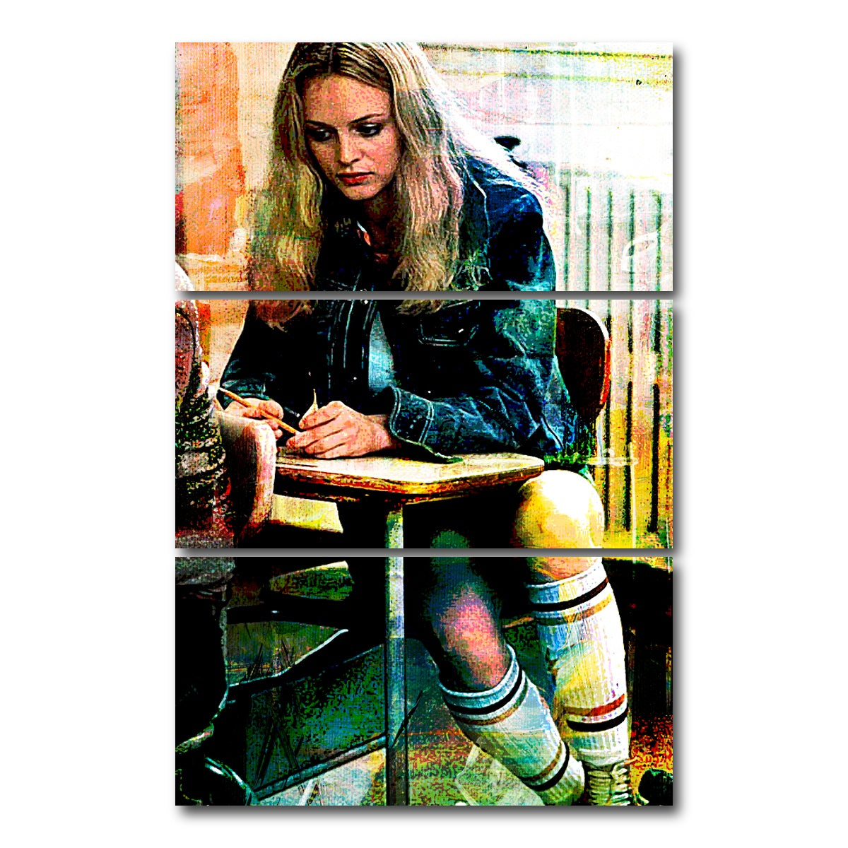 AUTO-MOCKUP WHITE | Rollergirl | 3 Piece | Gallery Wrap Canvas | group=12x24_stacked